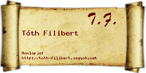 Tóth Filibert névjegykártya